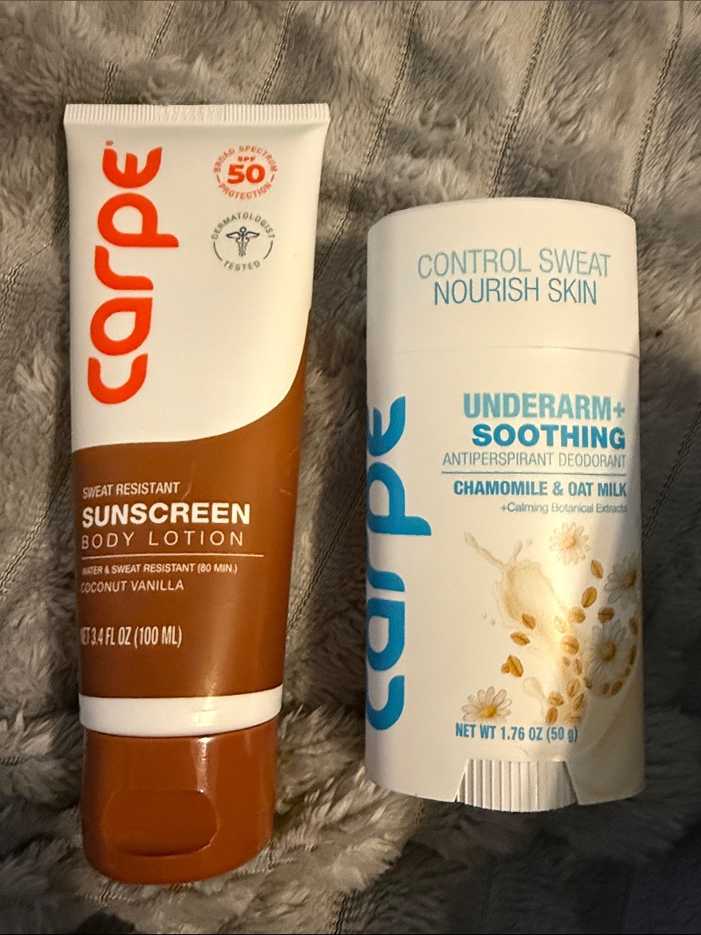 Carpe Coconut Vanilla Sweat-Resistant Sunscreen Body Lotion - Brown